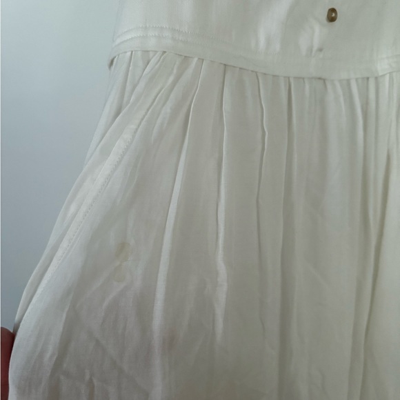 Anthropologie Asymmetrical Pilcro White Babydoll Dress sz XL - Picture 2 of 5